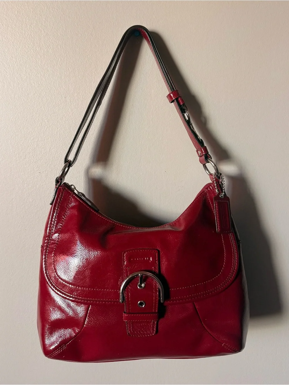 Coach Soho Red Patent Leather Bag